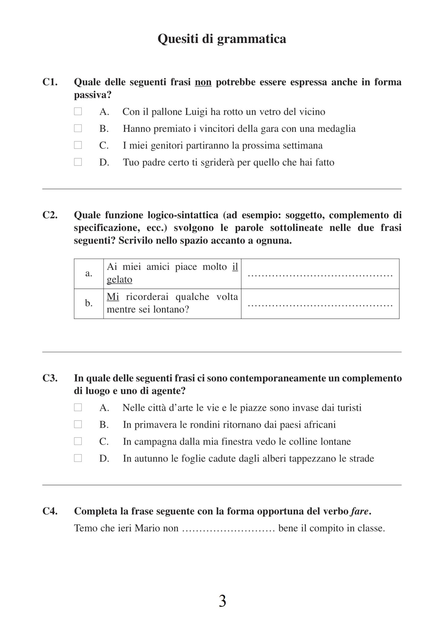 invalsi grammatica per la terza media (3) Scuola Media Digitale